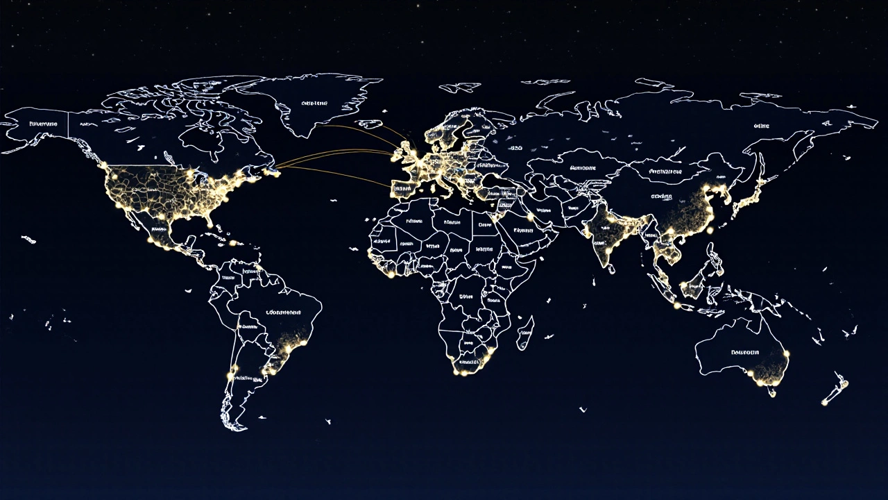 Ethereum network map showing whale transactions moving off exchanges, glowing like a constellation.