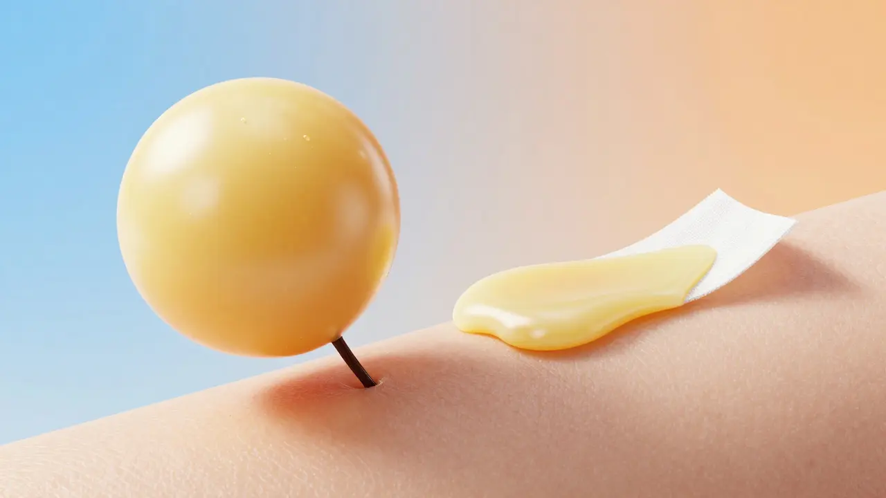 Conceptual comparison of hard wax gripping hair versus soft wax pulling skin