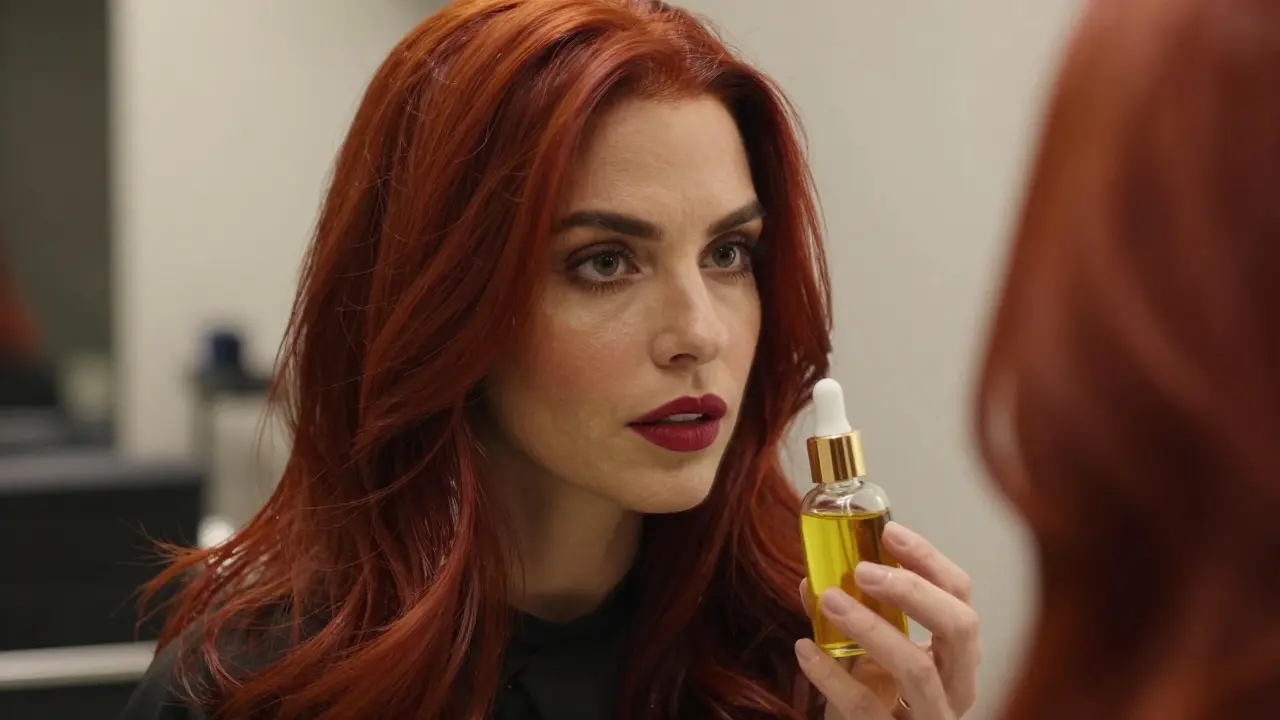 I Colored My Hair Red: When and How to Safely Apply Oil