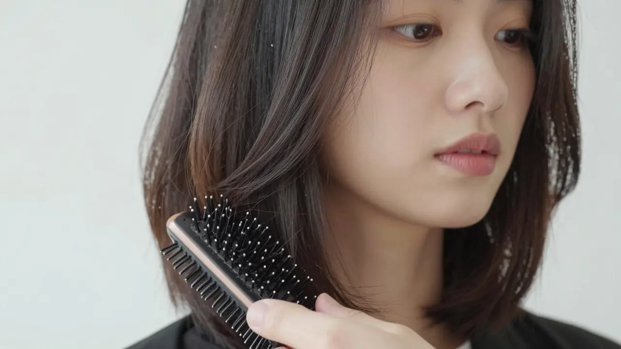 Styling a lob haircut with outward curls to widen the jawline