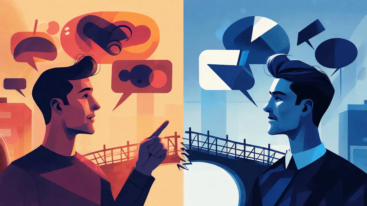 Conceptual art illustrating communication gaps between client and stylist