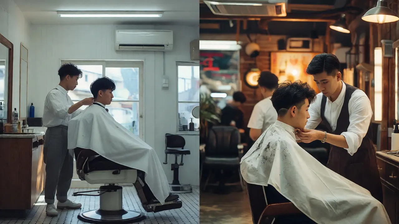 Comparison of rural and urban barbershop service levels